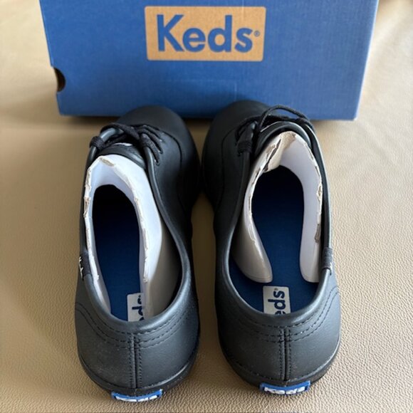 KEDS Womens Champion Black Leather Sneaker NEW-Sz 7 - Picture 6 of 8